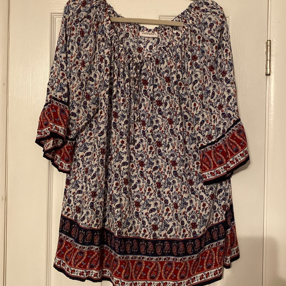 Westport size 3X short sleeve blouse